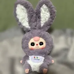 ベイビースリー 初代 100% 長耳 紫うさぎ Babythree