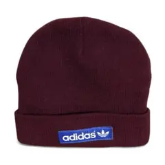 し*ー様 adidas アディダス ニット キャップ トレフォイルロゴ バーガン