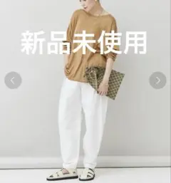 【新品未使用タグ付き】Curensology コットンリネンタックパンツ 38