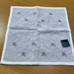 BURBERRY タオルハンカチ グレー 抗菌防臭 カシミヤ混