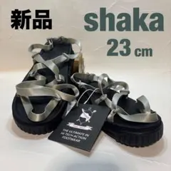 【新品未使用タグ付き】　SHAKA （シャカ）　シルバーストラップサンダルのサムネイル