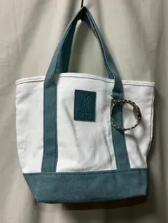 DOD 런치 토트 백 베이지/그린 23 하이 19 와이드 거셋 12cm