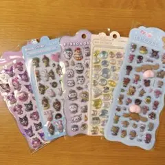 ぷくぷくシールお しりシール シナモロール ちいかわ モンチッチ 5点セット