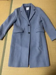 チェスターコート　レディース　水色