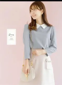 ヴァニレ　フラワーレースカラーブラウス