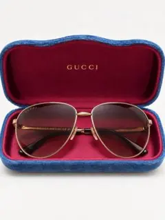 GUCCI サングラス GG0138S 005 ティアドロップ ケース付き