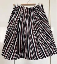エポカ　EPOCAストライプ フレアスカート Fサイズ