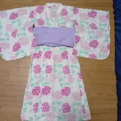 130プティマイン紫陽花浴衣風ワンピース