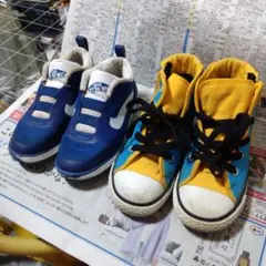 バンズVANSとコンバースオールスターCONVERSE17cmキッズシューズ2足