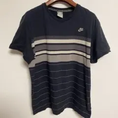 Nike ナイキ ボーダー Tシャツ ネイビー/グレー Lサイズ
