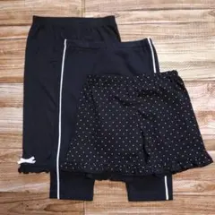 新品 未使用 レギンス ズボン ショートパンツ 女の子 黒 130