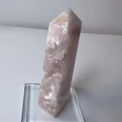 天然石☆ ピンアメ タワー ピンクアメジスト フラワーアゲート カービング