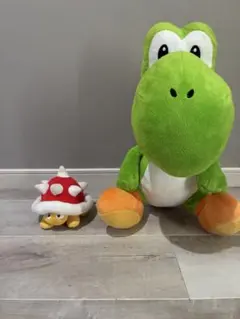 スーパーマリオ 特大サイズ ぬいぐるみ ヨッシー緑とトゲゾーセット