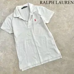 RALPH LAUREN ラルフローレン 伸縮 鹿の子 ロゴ刺繍 半袖ポロシャツ
