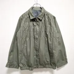E1754 リバーシブル　ギャザージャケット　ブルゾン　ジャケット　ジャンパー