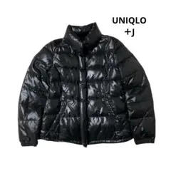 y2k UNIQLO ジルサンダー　ダウン　ブラック　ジャケット　光沢　黒