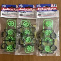 95640 ミニ四駆 40周年記念 スーパーハードタイヤ＆12本スポークホイールのサムネイル