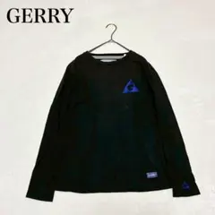 【ジェリー】長袖カットソー(M)ロゴ刺繍 綿100% カジュアル ストリート 黒のサムネイル