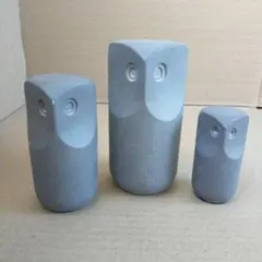 北欧風 フクロウ 置物 3個セット