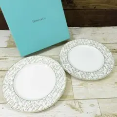 【r-265s/k】Tiffany　Notes　ティファニー　皿　プレート　ペアのサムネイル