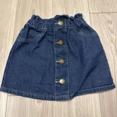デニムボタン付きスカート 110
