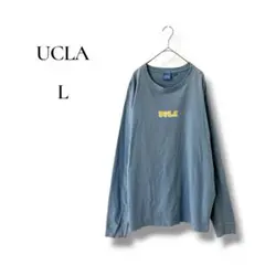 UCLA ロンT Lサイズ　ブルー ワンポイントロゴ 長袖Tシャツ コットンのサムネイル