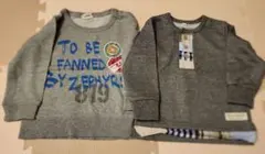 90cm 95cm　長袖　薄手トレーナー　トップスおまとめ売り　グレー