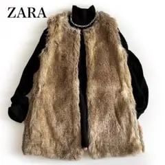 美品⭐️ZARA ザラ ファーベスト ベージュ エコファー