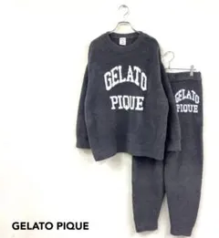 ジェラートピケ　もこもこ　ルームウェア　上下セット　フリーサイズ
