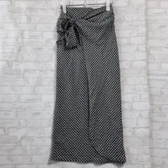 【ティティベイトセレクト】ブラック ギンガムチェック ロングスカート　a2910