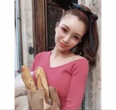 eimy istoire スクエアワンショルダーリブニット