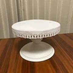 陶器　コンポート皿　ケーキスタンド　ホワイト