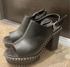 moussy 厚底サンダル 黒 Mサイズのサムネイル