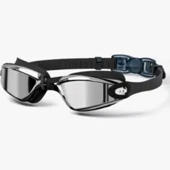 シリコンスイムキャップ付き　度付ミラースイミングゴーグル -2.0 収納ケース付