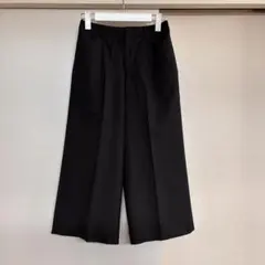 INDIVI S　【洗える】ウール混クロップドワイドパンツ　¥17,050