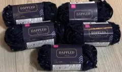 ダイソー 毛糸 ダブルド　ネイビー　5玉　　ダイソー　アクリルヤーン