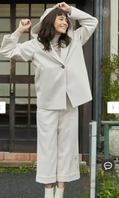 新品未使用 23区 ウールカシミヤビーバー フード付き ショートコート ベイジュ