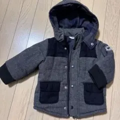 ベビー アウター グレー ネイビー チェック