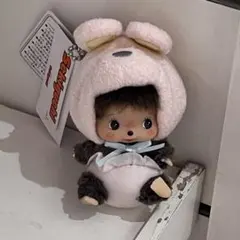 【新品未使用タグ付き】あにまるベビチッチ ss顔でかキーチェーン うさぎ