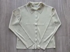 【限界値下げ】DISCOAT 衿付きプリーツ前開きプルオーバー ベージュ