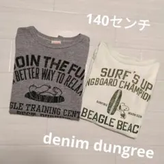 デニムダンガリー☆スヌーピーＴシャツセット　140センチ
