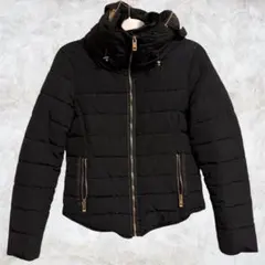 激安 ZARA ザラベーシック ダウン ジップ ネイビー ブラック　2way