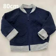 UNIQLO ベビー アウター 80cm ネイビー　キルティング