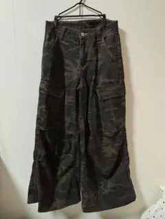 カモフラージュ ワイドカーゴパンツ