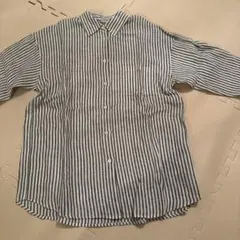 美品 ジャーナルスタンダード リネン100% ストライプ柄 シャツ 