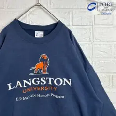 PORT AND COMPANY ラングストン大学 裏起毛 スウェット US古着