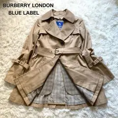 【美品】 バーバリー ブルーレーベル トレンチ コート 38 ノバチェック