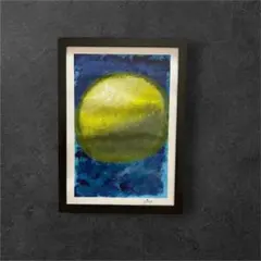 抽象油彩画 オレンジと青の作品 - メルカリ