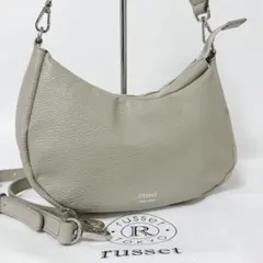 【美品】russet ハーフムーン　2way ベージュ　ショルダーバッグ