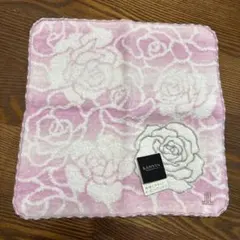 LANVIN バラ柄ハンカチ ピンク